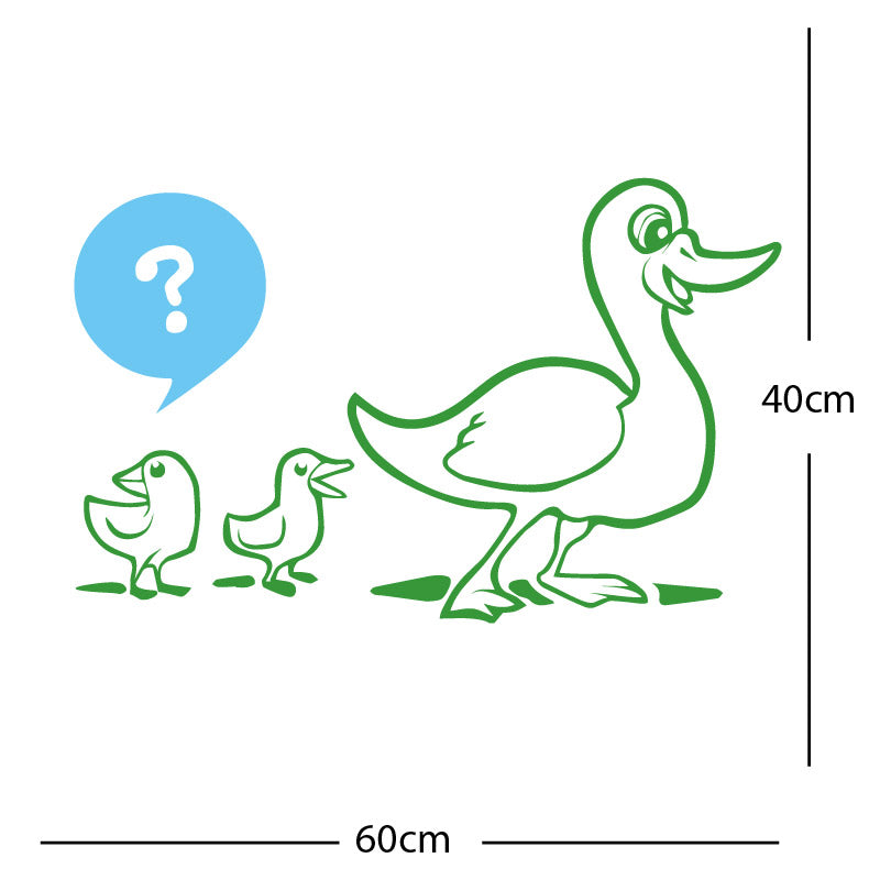 duck with chicks wall sticker