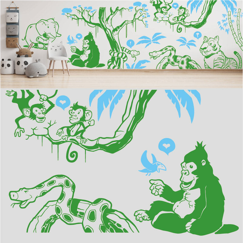 in the jungle complete wall mural wall sticker