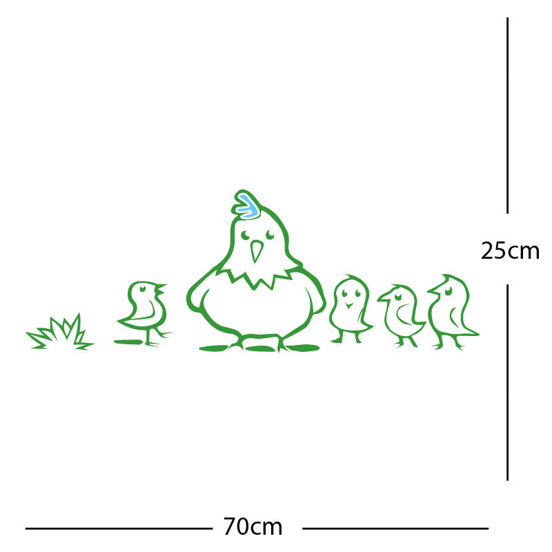 chicken and chicks wall sticker