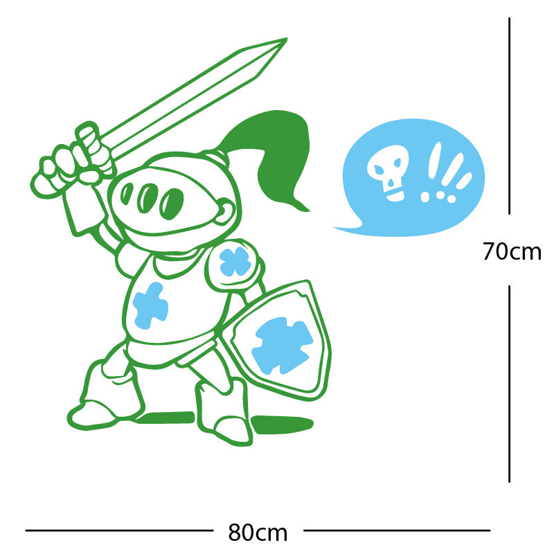 brave knight wall sticker