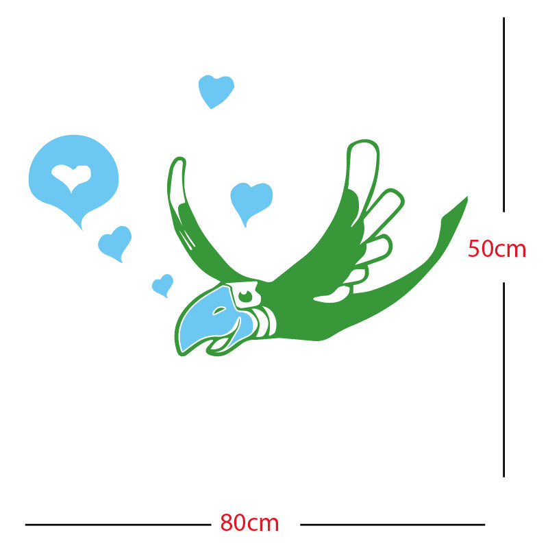 parrot pirate theme wall sticker
