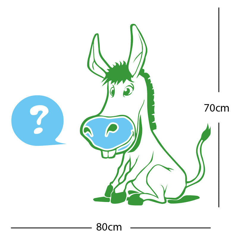 funny donkey wall sticker