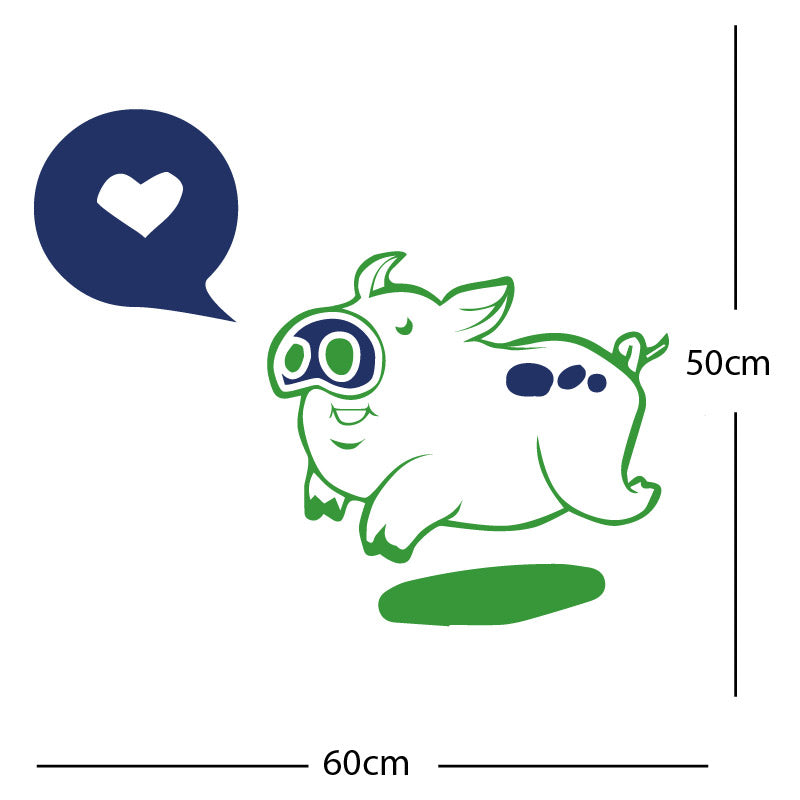 farmyard pig wall sticker