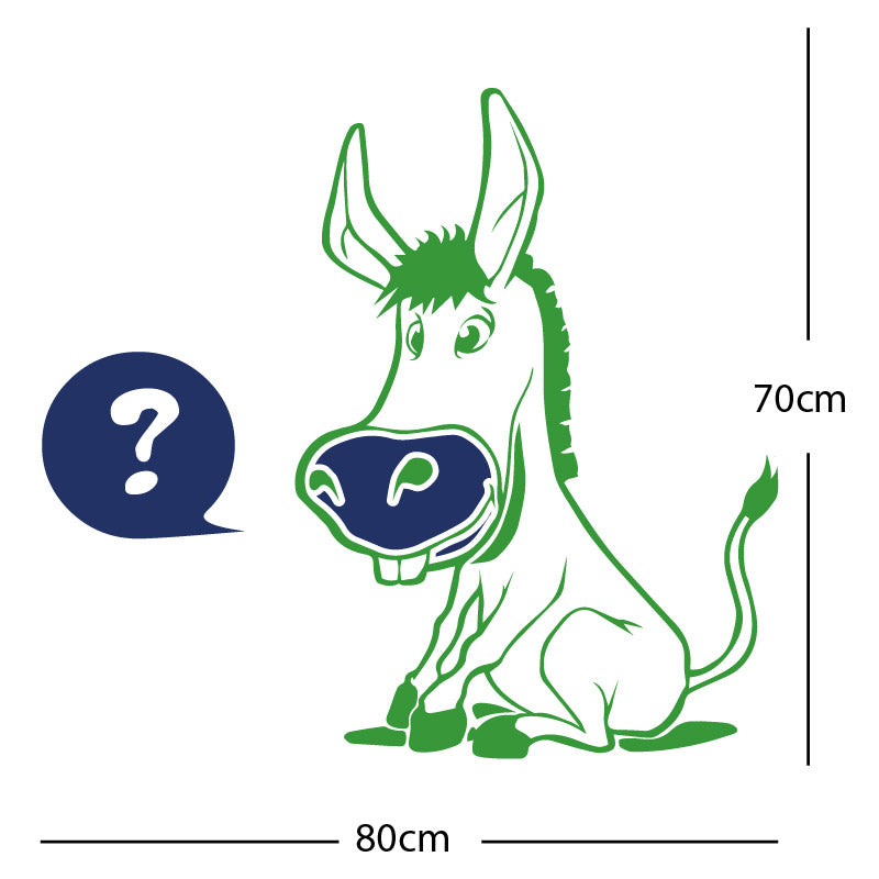 funny donkey wall sticker
