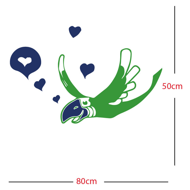 parrot pirate theme wall sticker