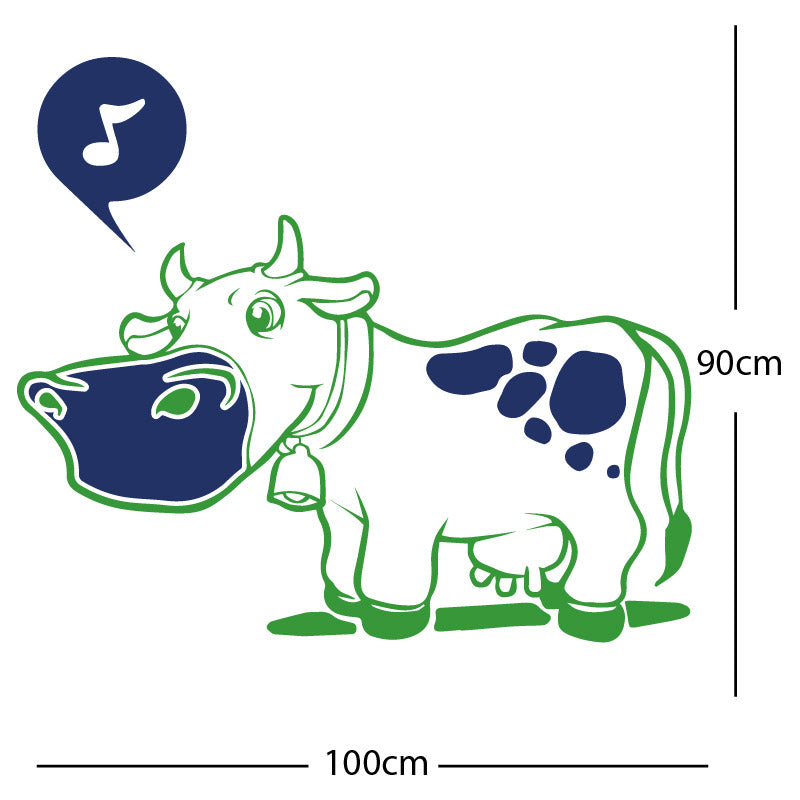 farmyard cow wall sticker
