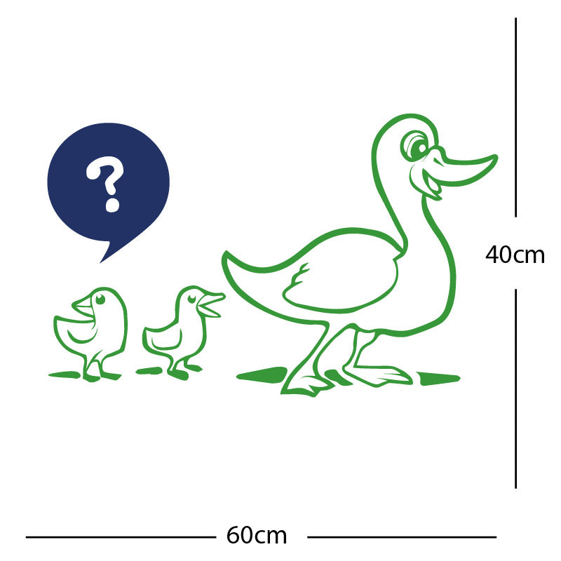 duck with chicks wall sticker