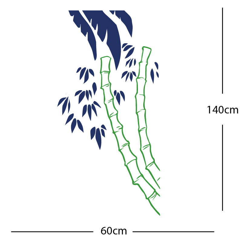 bamboo tree wall sticker