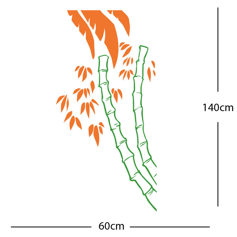 bamboo tree wall sticker