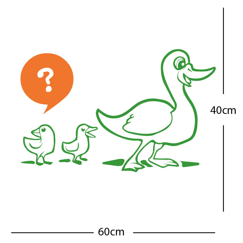 duck with chicks wall sticker