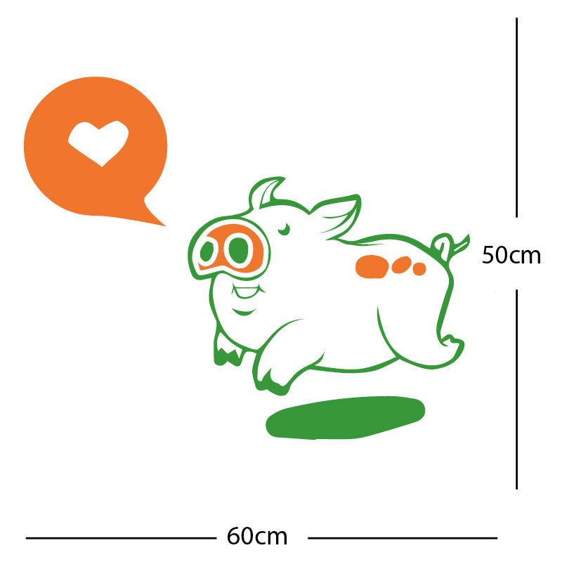 farmyard pig wall sticker