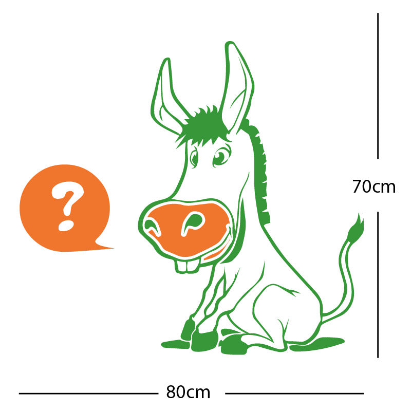 funny donkey wall sticker