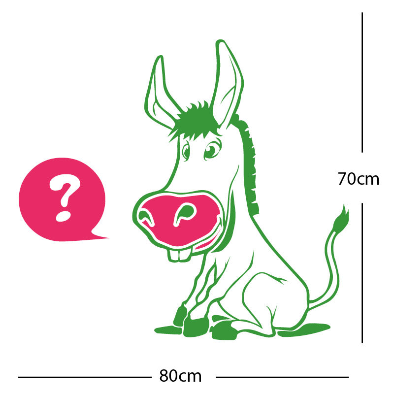 funny donkey wall sticker