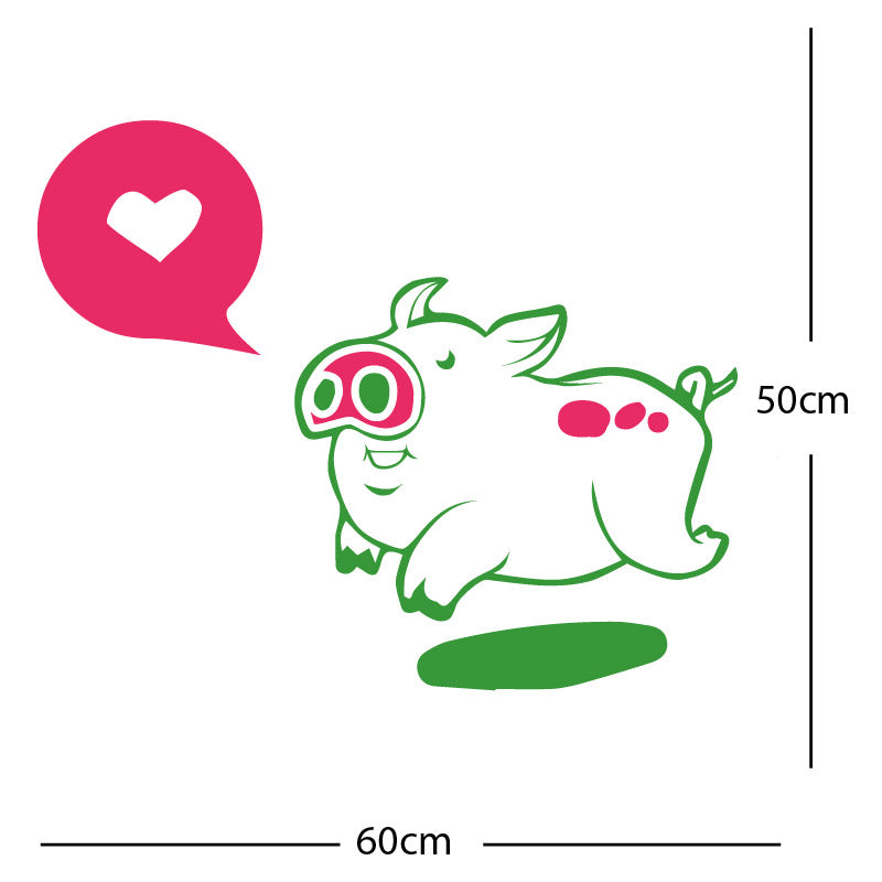 farmyard pig wall sticker