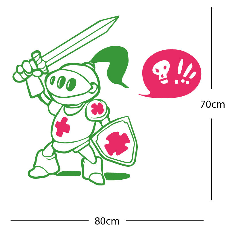 brave knight wall sticker