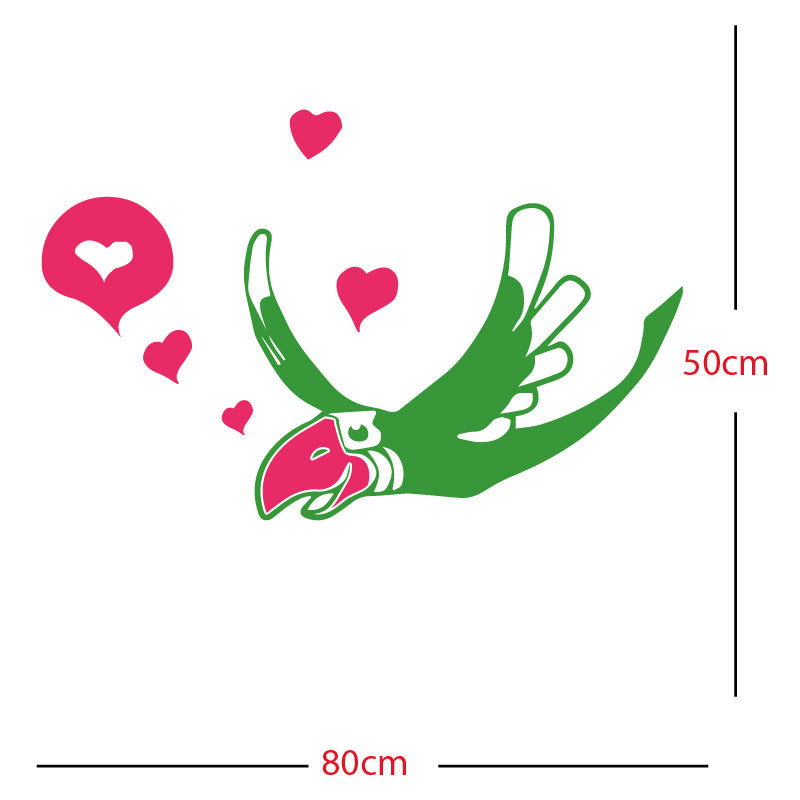 parrot pirate theme wall sticker
