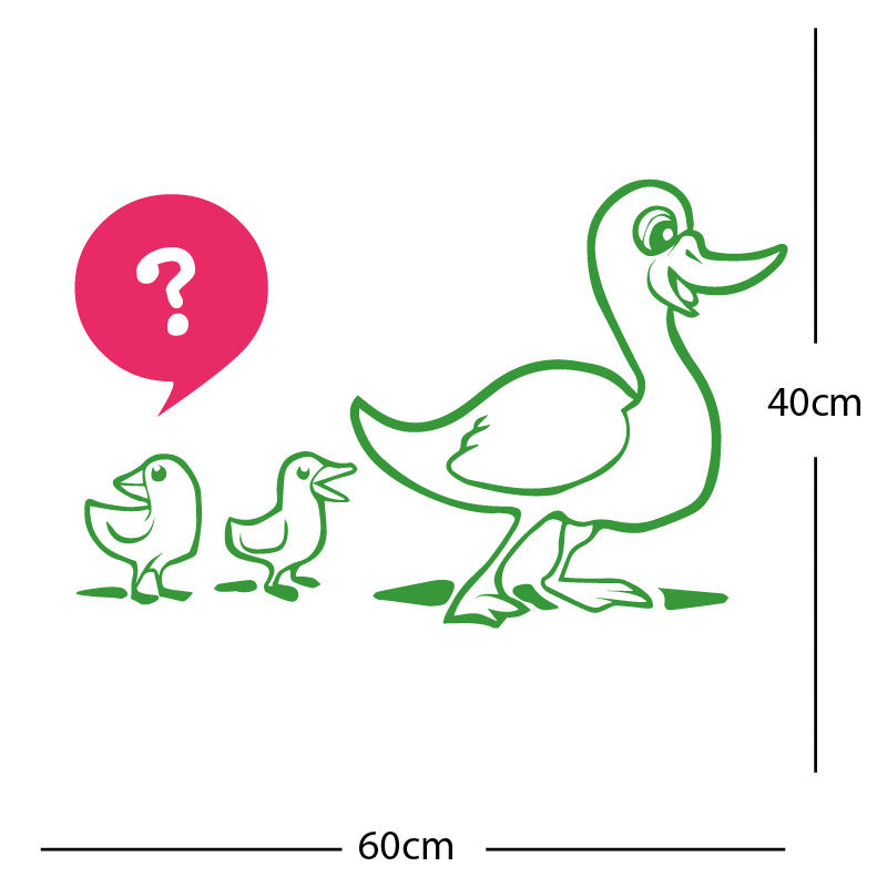 duck with chicks wall sticker