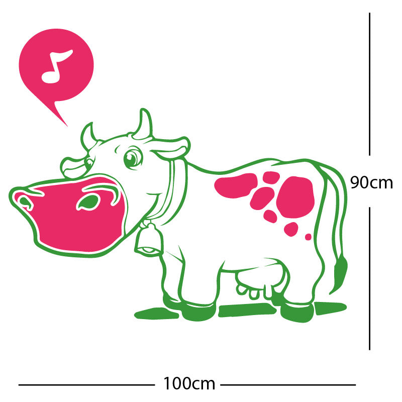 farmyard cow wall sticker