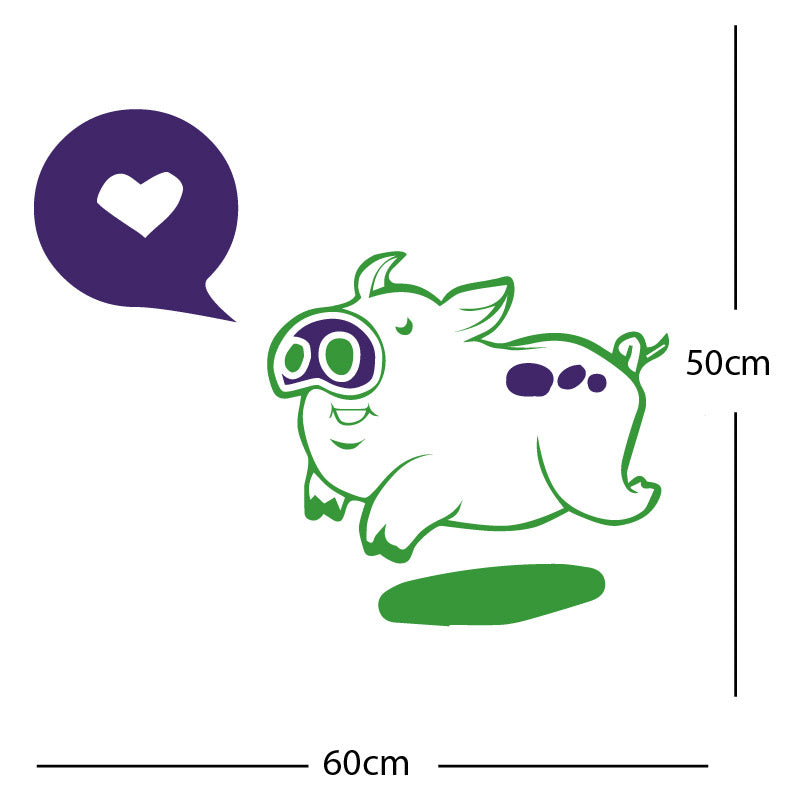 farmyard pig wall sticker