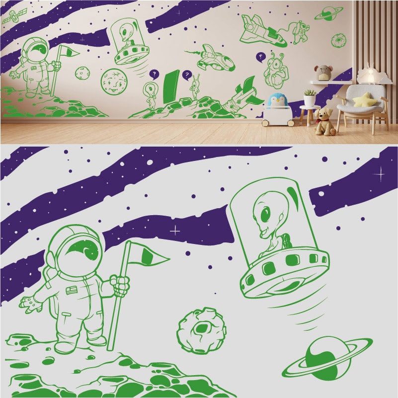 in space complete wall mural wall sticker