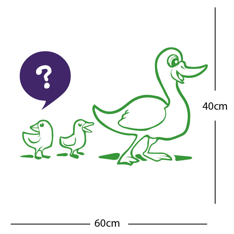 duck with chicks wall sticker