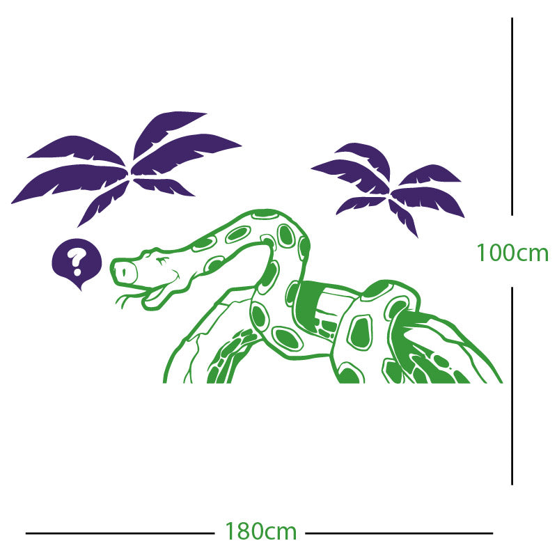 jungle snake wall sticker