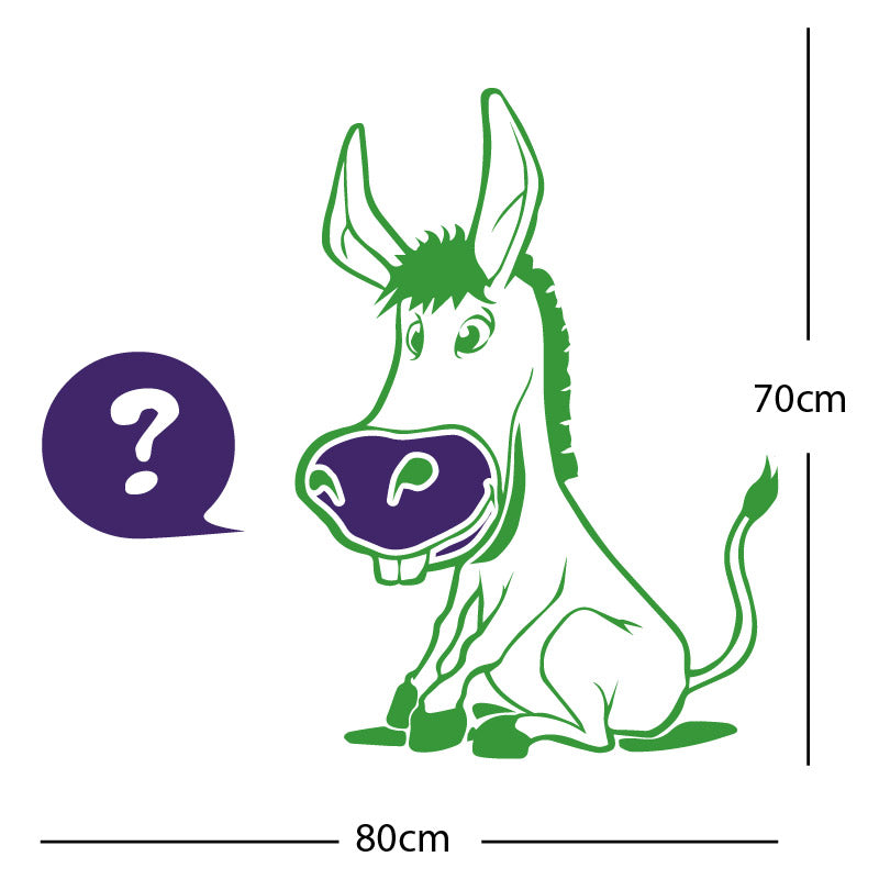 funny donkey wall sticker