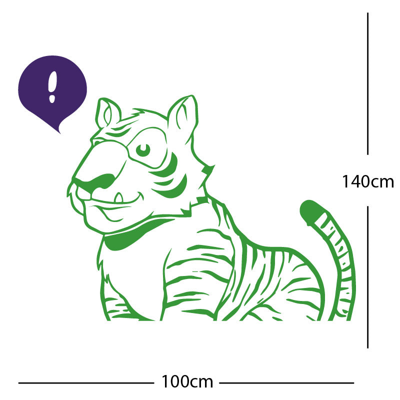 jungle tiger wall sticker