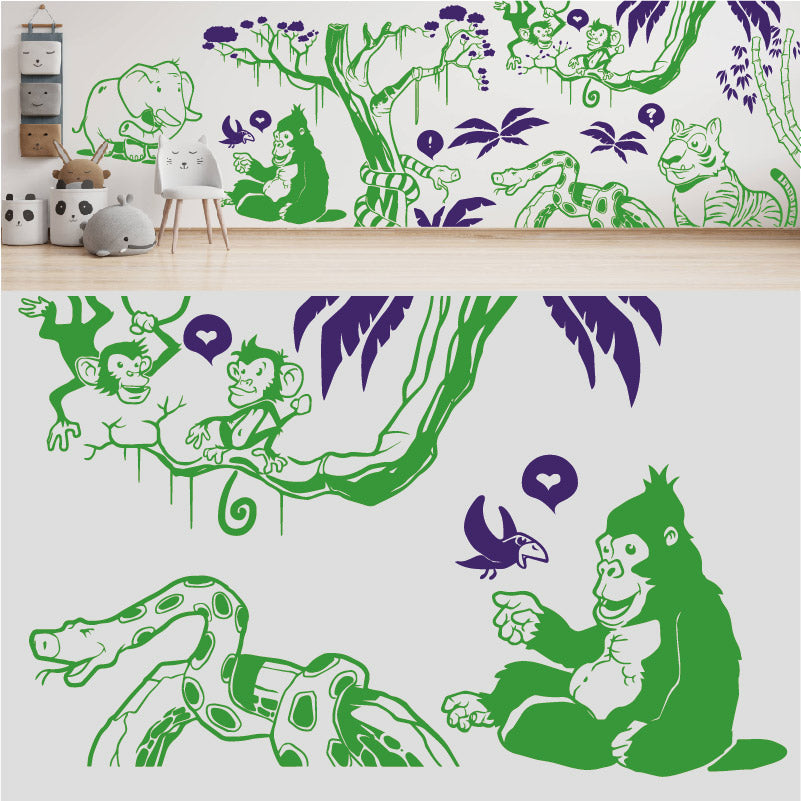 in the jungle complete wall mural wall sticker