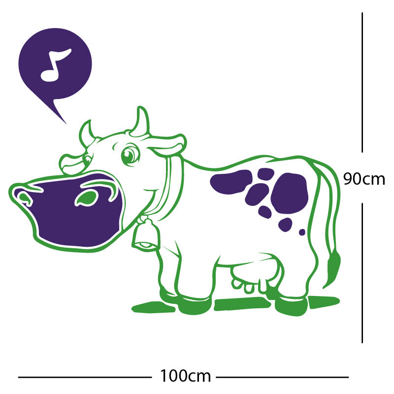 farmyard cow wall sticker