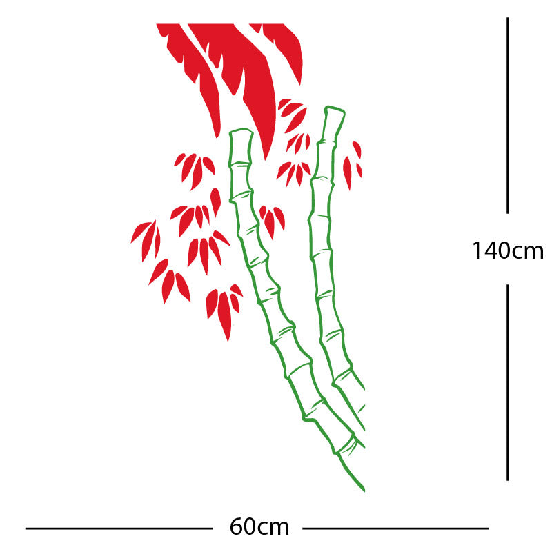 bamboo tree wall sticker