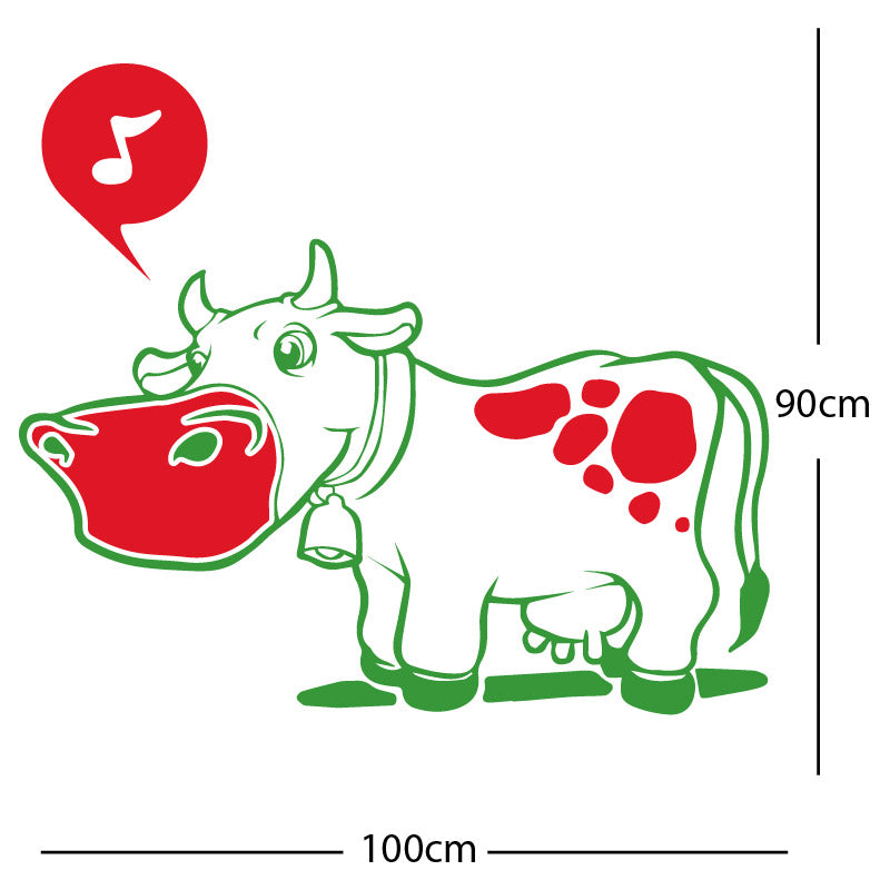 farmyard cow wall sticker
