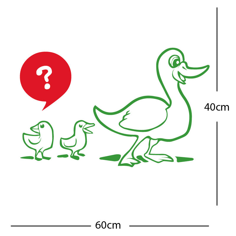 duck with chicks wall sticker