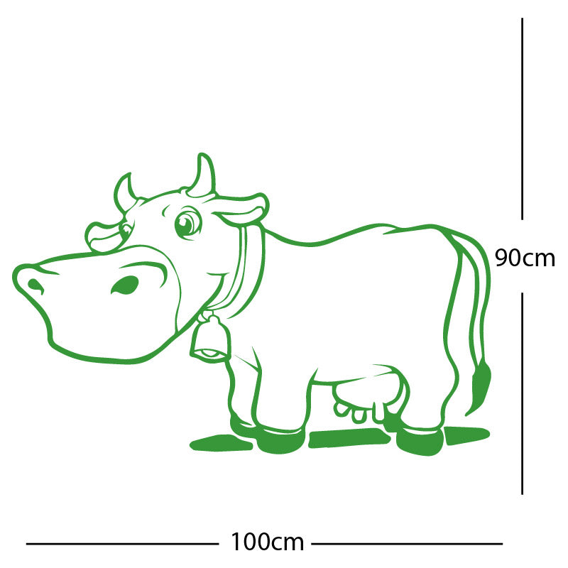 farmyard cow wall sticker