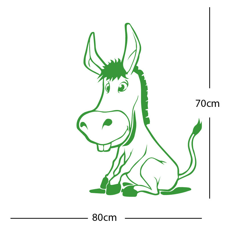 funny donkey wall sticker