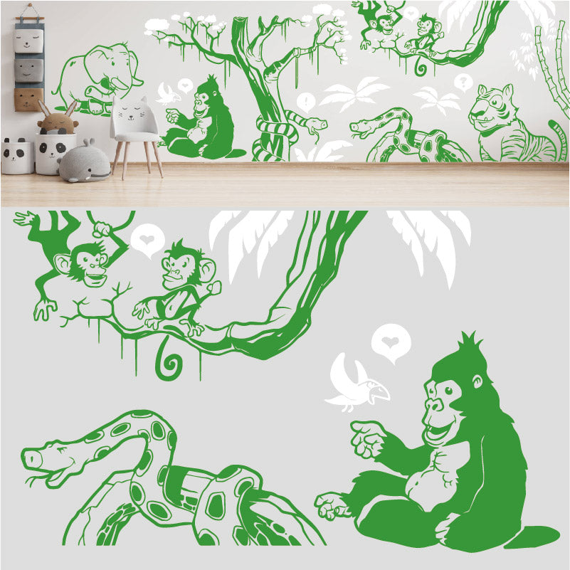 in the jungle complete wall mural wall sticker