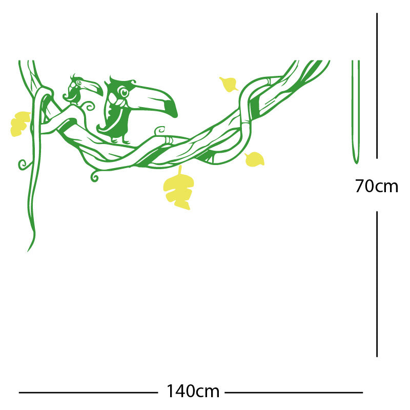 toucan in tree wall sticker