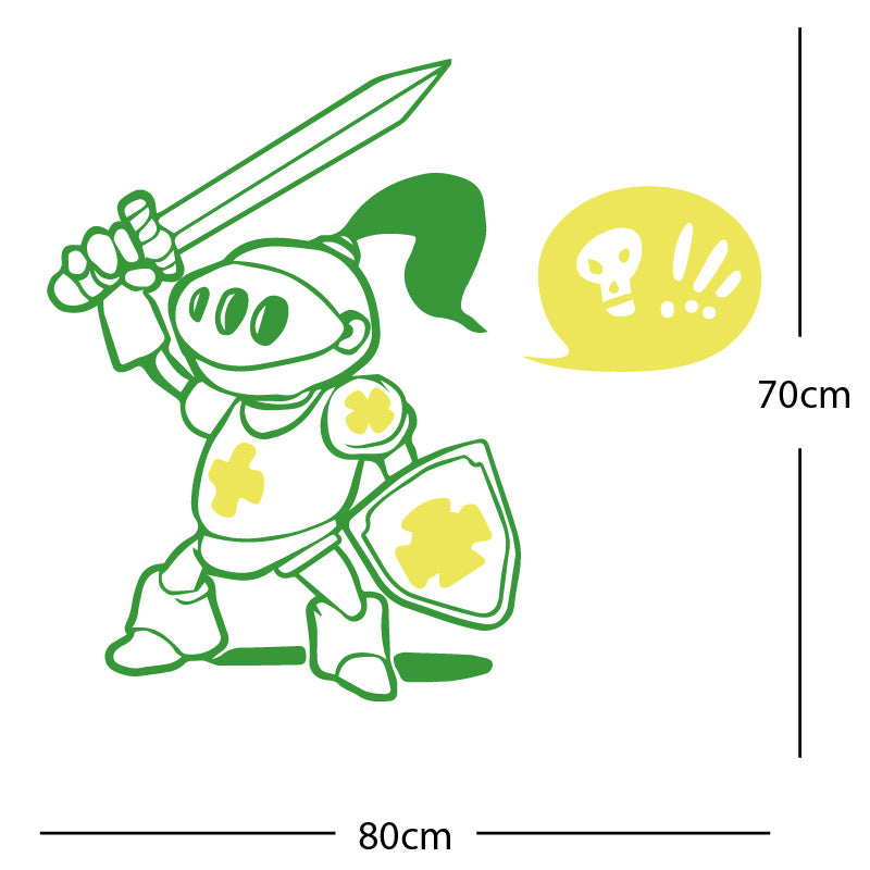 brave knight wall sticker