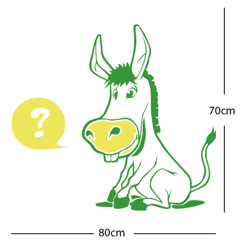 funny donkey wall sticker