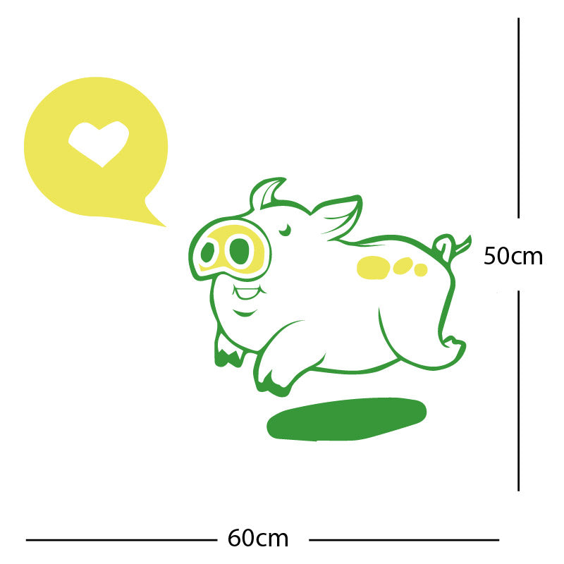 farmyard pig wall sticker
