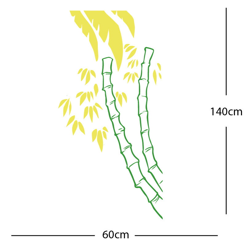bamboo tree wall sticker