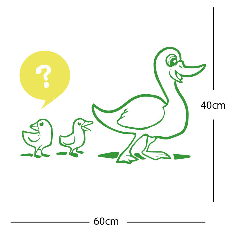 duck with chicks wall sticker