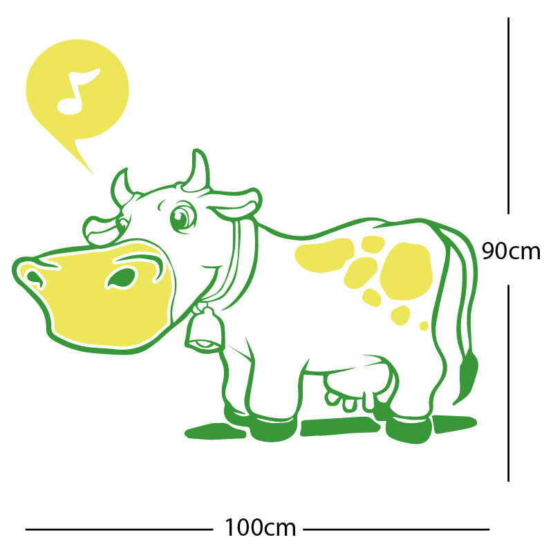 farmyard cow wall sticker