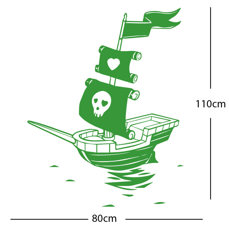 pirate ship wall sticker