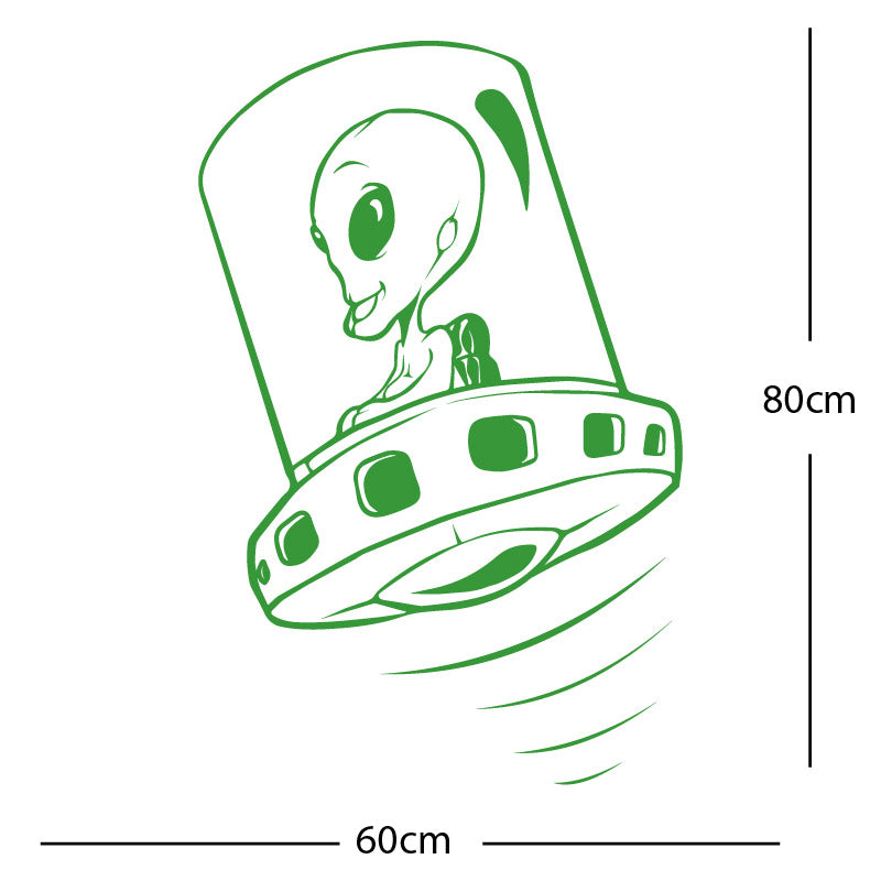 flying saucer alien wall sticker