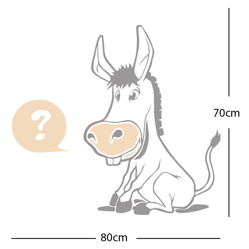 funny donkey wall sticker