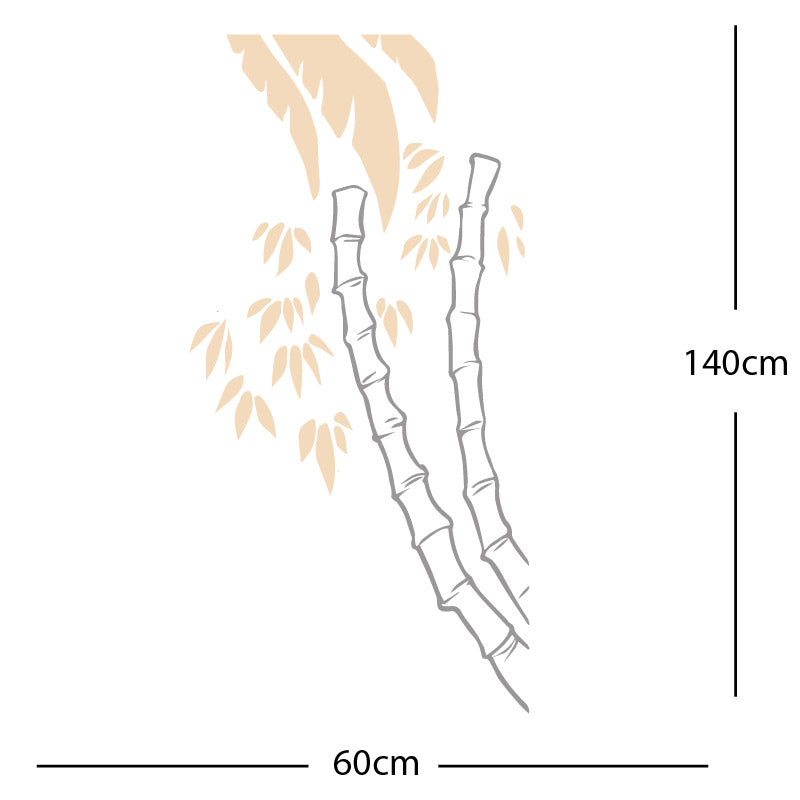 bamboo tree wall sticker