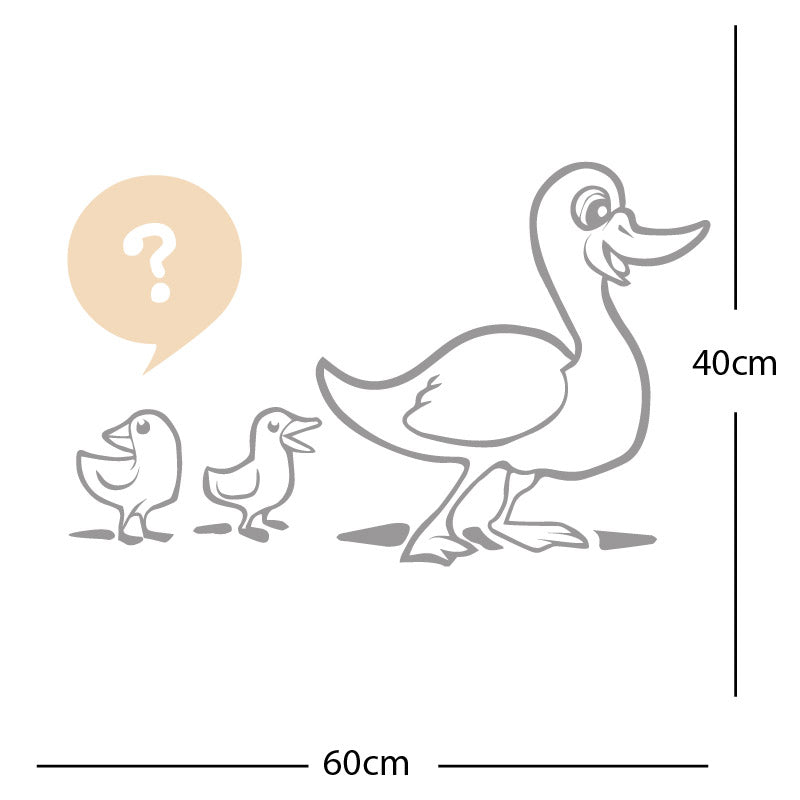 duck with chicks wall sticker