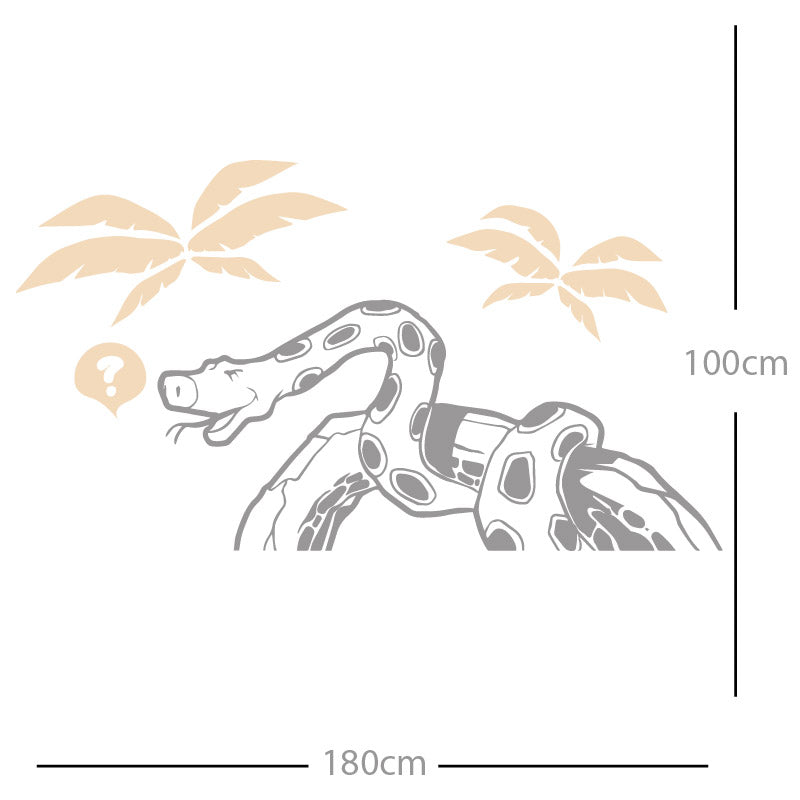 jungle snake wall sticker