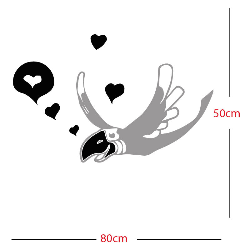 parrot pirate theme wall sticker